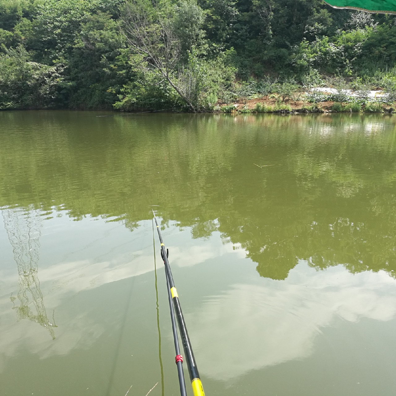 黑坑第三站小寨水库，竿断脆响人郁闷...