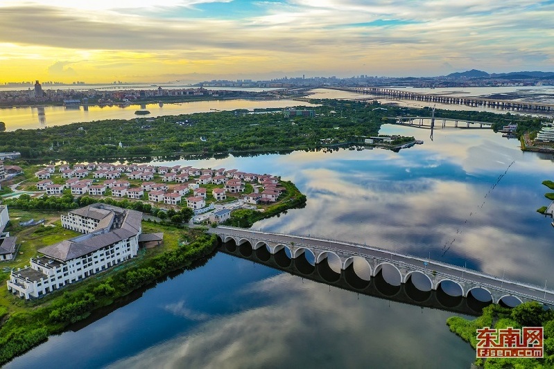 厦门园博苑美景图片,厦门园博苑晚霞