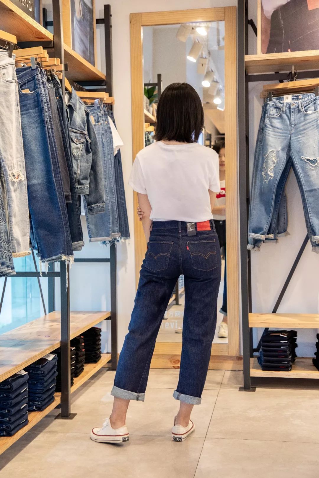 男显瘦显高修身弹力牛仔裤,加绒牛仔裤女款高腰显高显瘦直筒