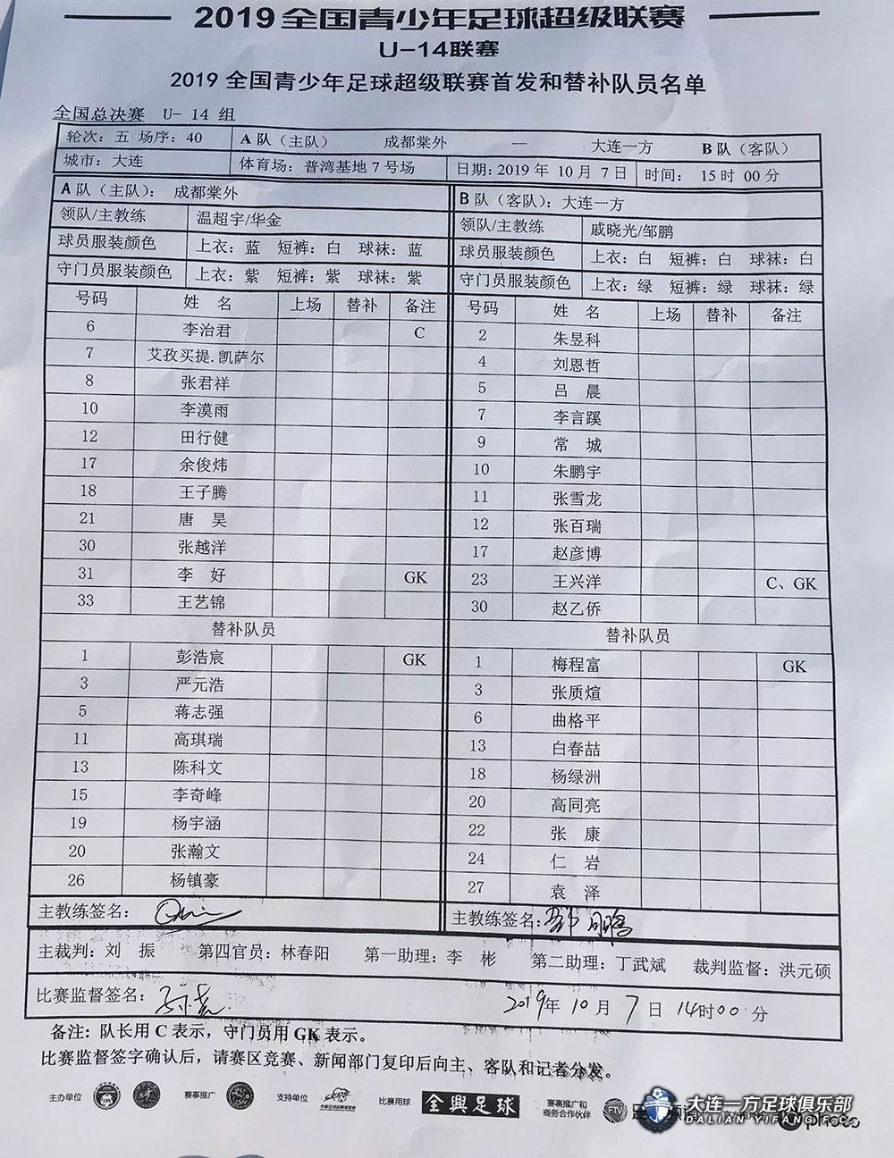 2019u14青超联赛大连一方对沈阳,大连一方u13足球比赛视频