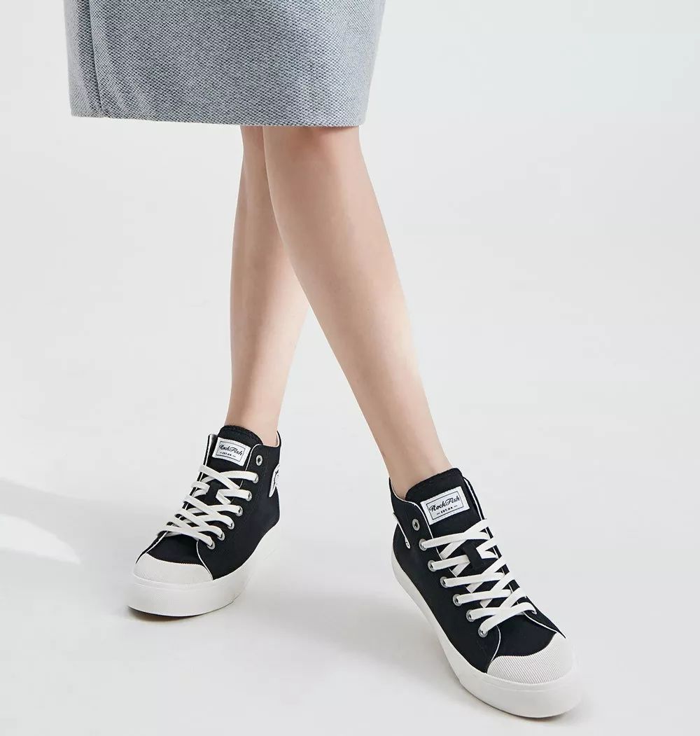 英伦透气帆布鞋,高街超高帮帆布鞋