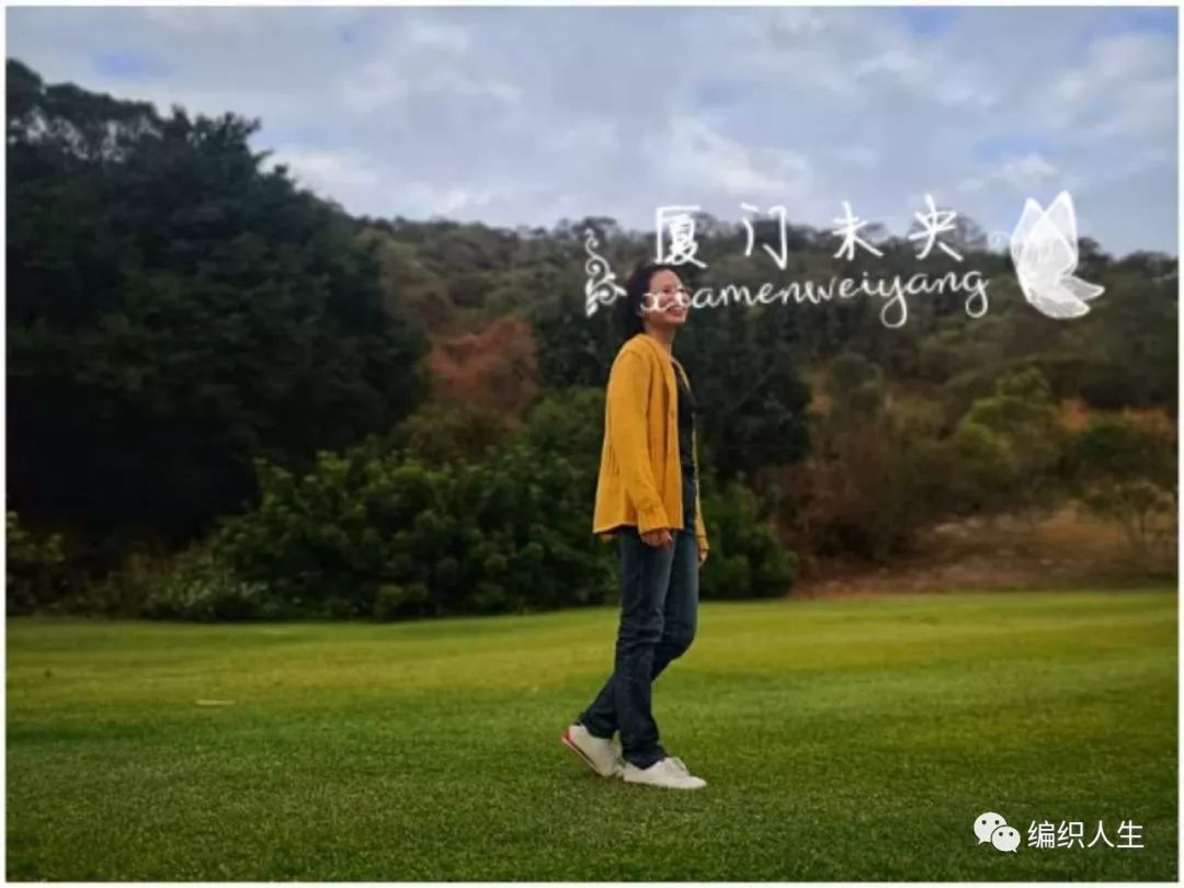 蕉香：云点粗花呢女士棒针翻领开衫外套毛衣（有翻译教程）