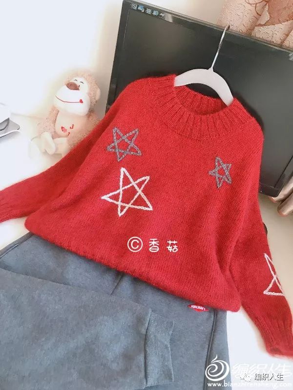 松鼠绒v领儿童毛衣编织完整教程,儿童套头满天星毛衣时尚编织教程