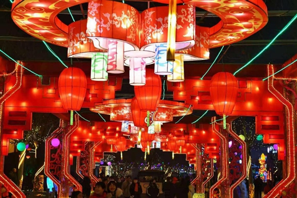 方特东方神画30秒航拍烟花,无人机表演方特东方神画灯光秀