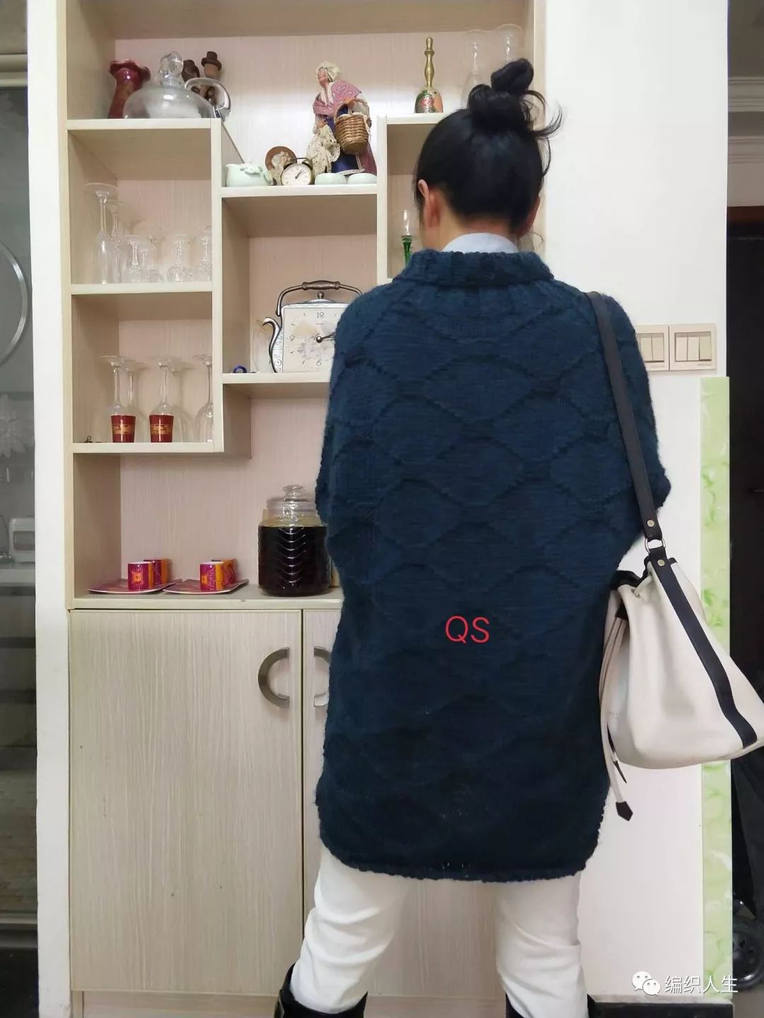 简单又实用的棒针外套长袖开衫,宽松套头的棒针外套编织教程