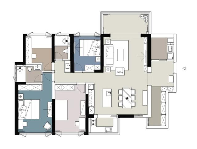 120平中古法式浪漫优雅三室,162平中式轻奢风格