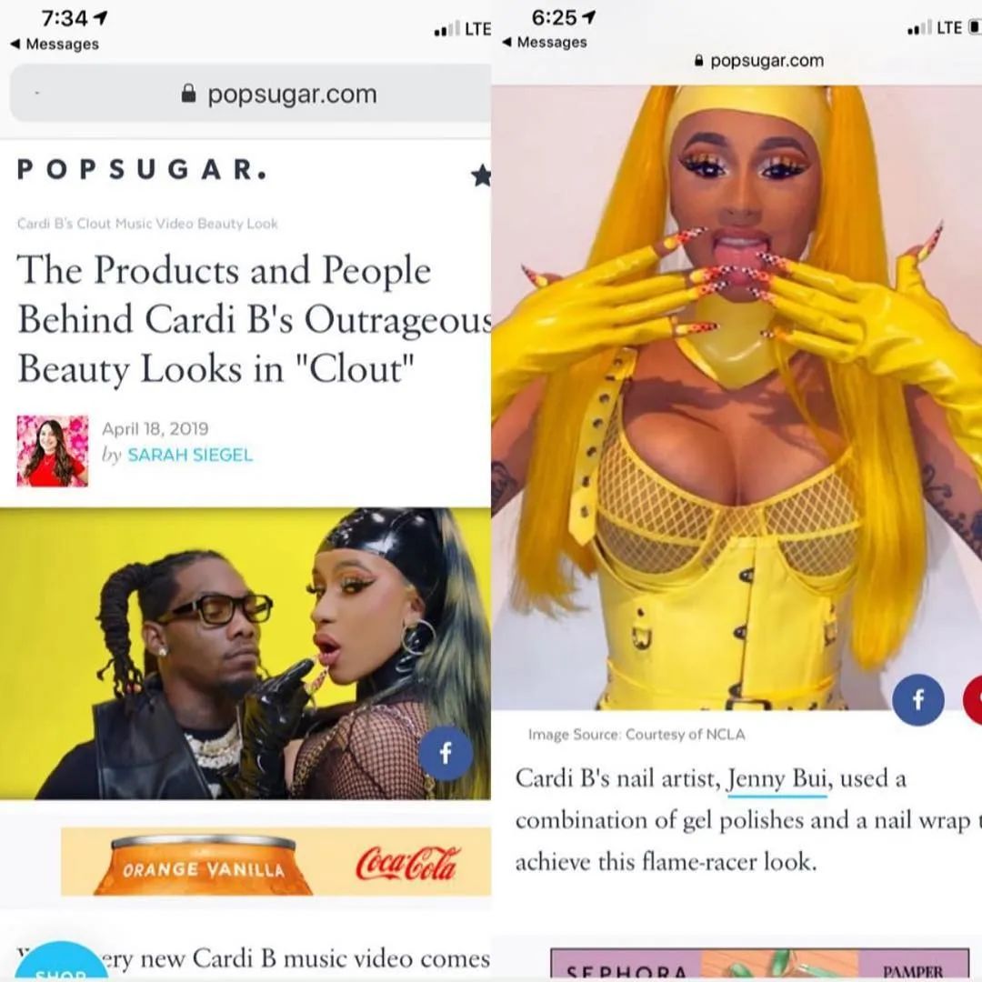 cardib亚裔美甲师,cardib的美甲师