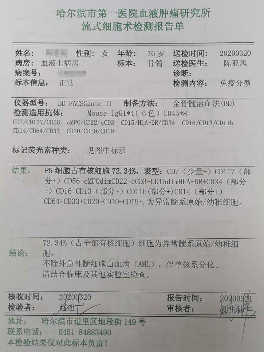 易出现dic急性白血病,不典型慢性粒细胞白血病治愈案例