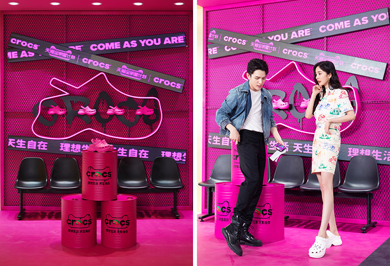 crocs杨幂联名款,杨幂率先演绎crocs新品