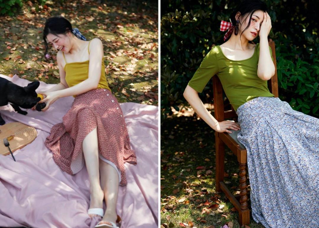 2022新款碎花气质裙子,30-20岁洋气碎花裙子