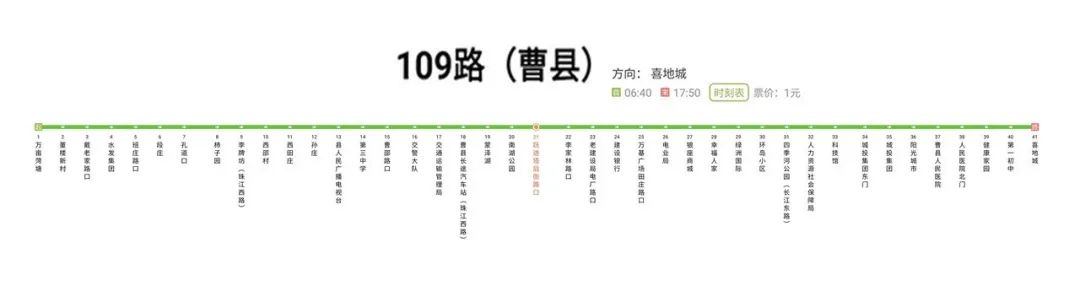 曹县2021公交路线,曹县城际公交最新时间表