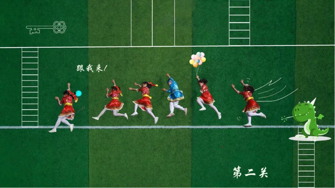 走进小学创意儿童画,童年儿童在学校玩耍的场景画简单