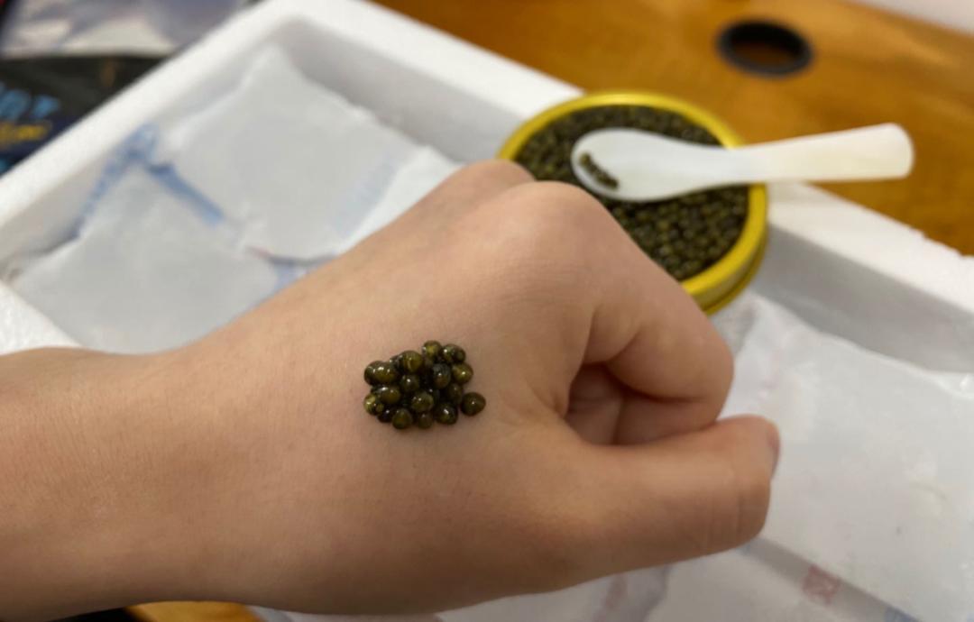 国外贵族用手背吃鱼子酱,鱼子酱放手背吃