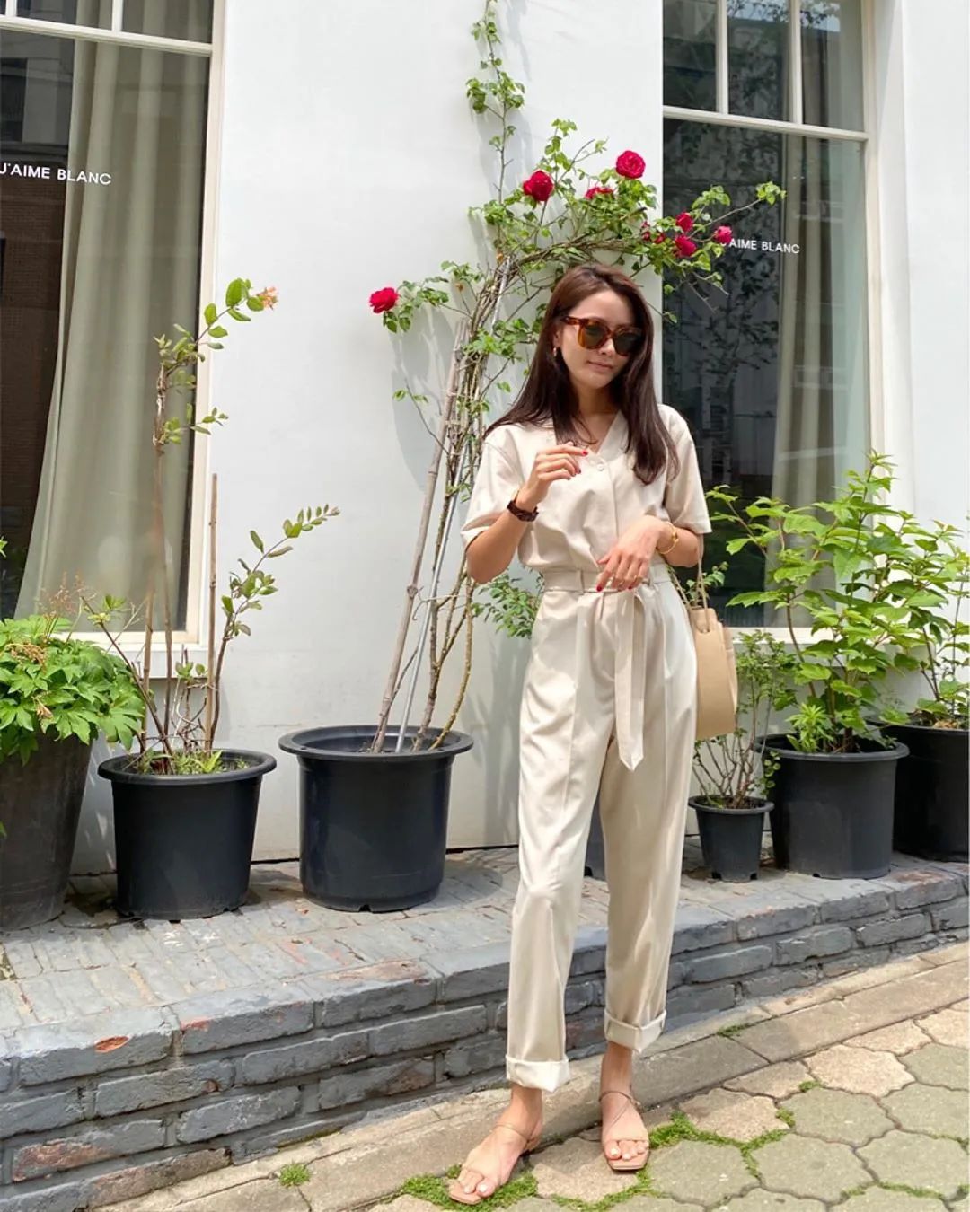 夏季简约风韩国ins穿搭博主高级感,韩国穿搭ins时尚博主冬