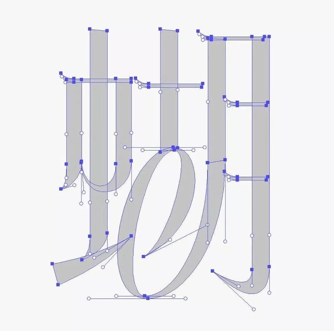 字体设计怎么做曲线,绘制字体的一般步骤