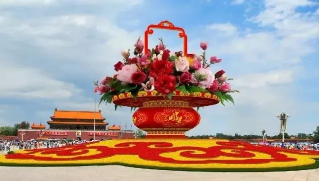 天安门广场花坛里的美景,有一种美叫天安门广场国庆花坛