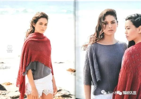 显瘦镂空马海毛毛衣开衫编织教程,马海毛落肩袖开衫编织教程
