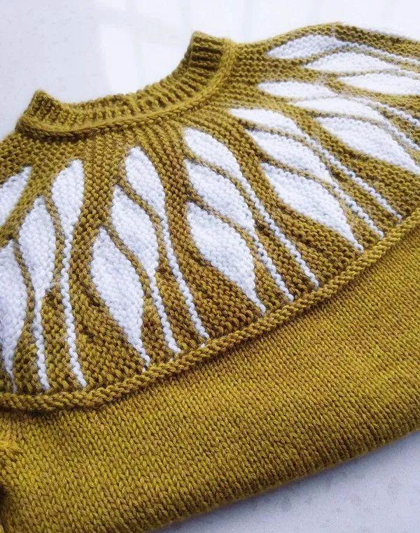 藏蓝色慵懒风羊毛棒针套头毛衣,儿童毛衣棒针编织教程图解