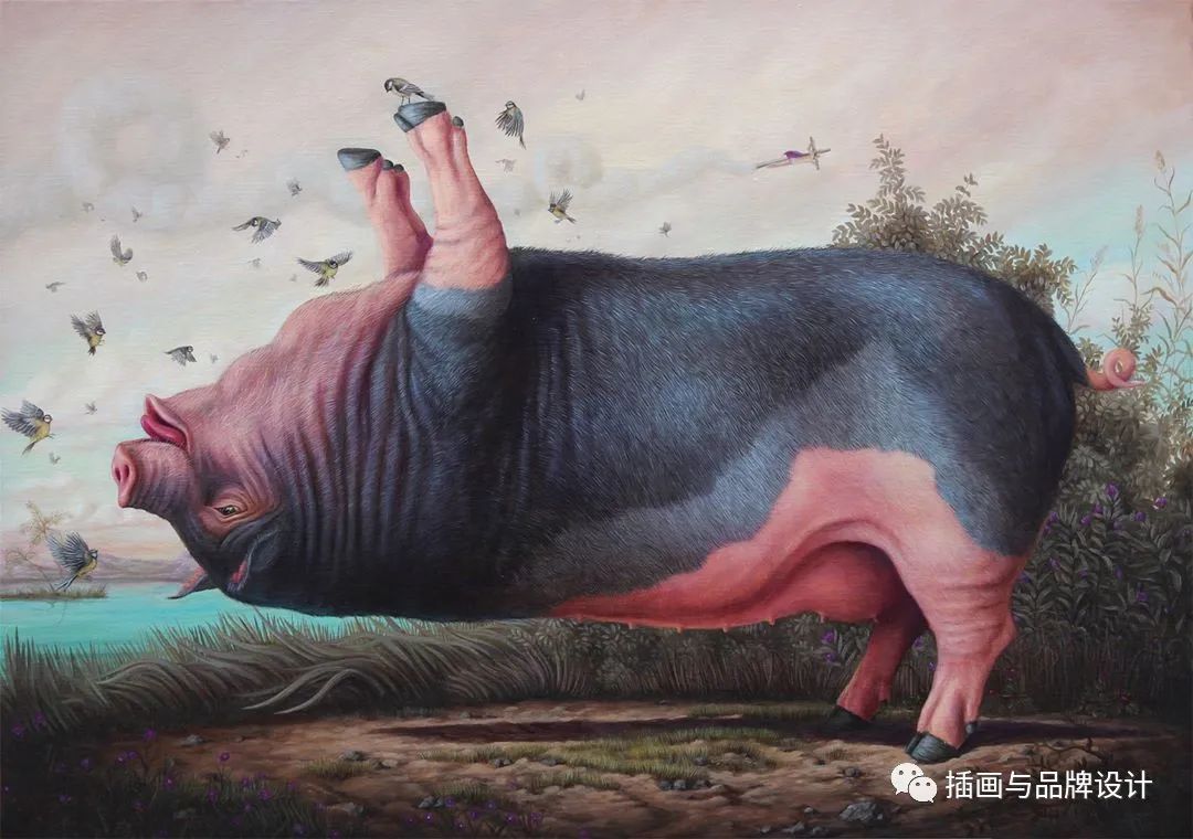 荒诞极端插画,荒诞主义插画