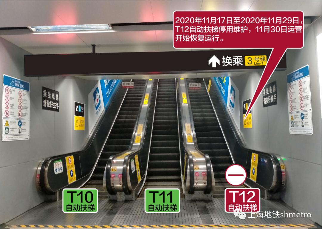 虹口足球场8号线换乘3号线,虹口足球场扶梯