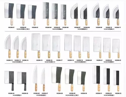 西式厨刀都有哪些刀型,中式厨刀和西式厨刀