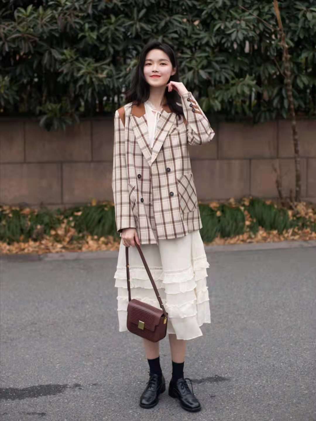 格纹西装外套休闲穿搭男士,小个子收腰格纹西装搭配