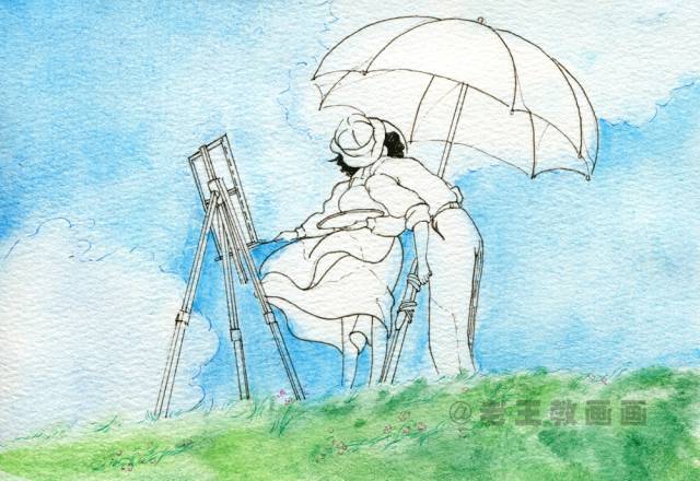 起风了唯有努力生存日语,简单的宫崎骏漫画图