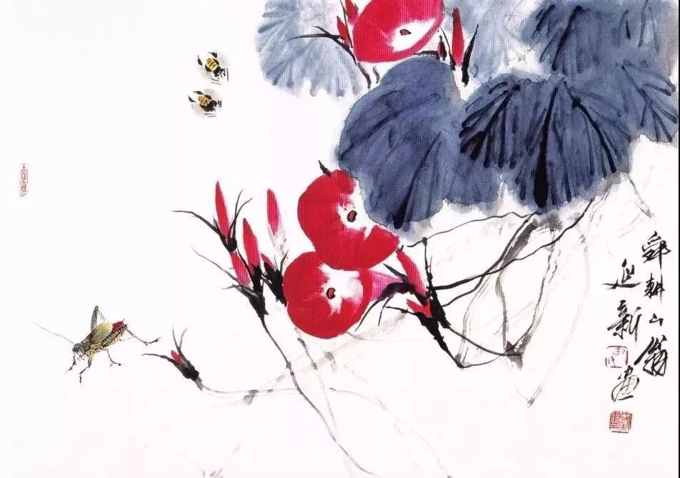 齐白石水墨小品欣赏,齐白石虫草长卷