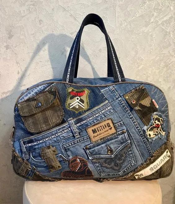 牛仔裤旧了千万别扔,牛仔裤不要扔diy牛仔包颜值很高