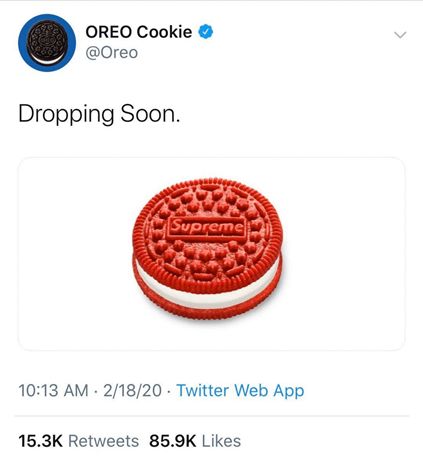 奥利奥supreme试吃,supreme联名奥利奥饼干多少钱