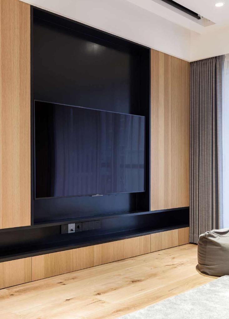 原木色极简家,黑白原木极简风格