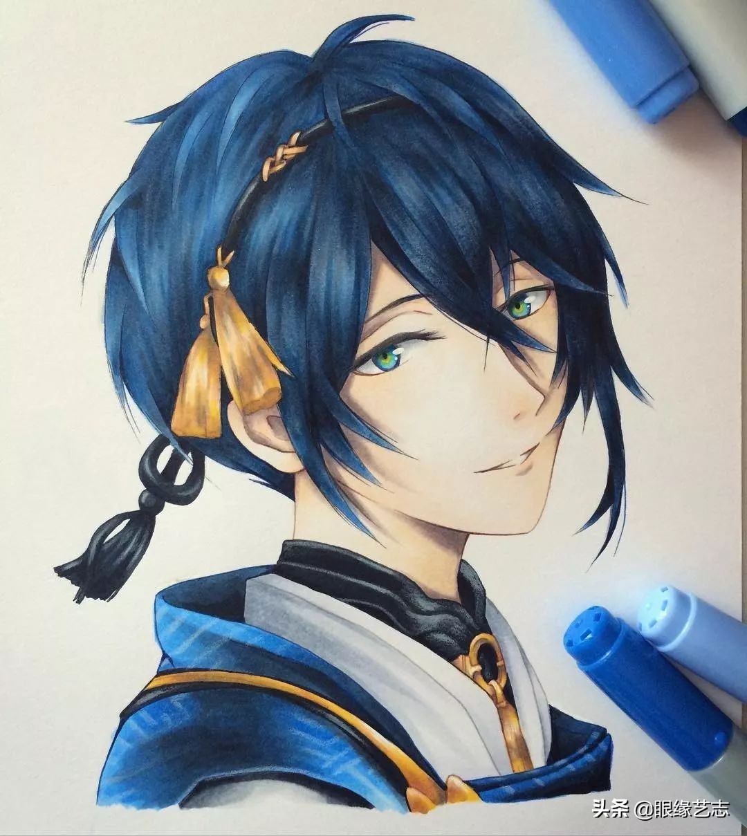 用touchmark马克笔画动漫人物,马克笔手绘动漫人物女生临摹素材