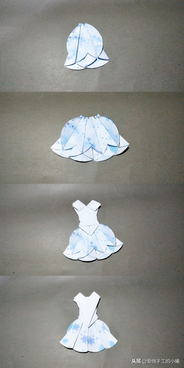 芭蕾鞋子怎么折纸教程图解,芭蕾舞裙子折纸教程