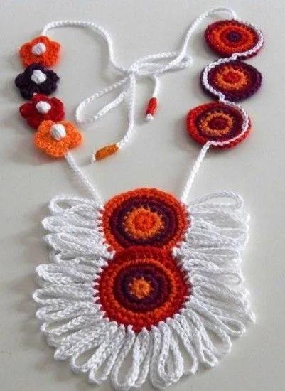 毛线钩织项链配饰教程,毛线钩织各种款式项链视频教程