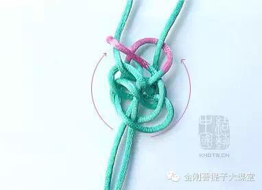 双线弹力绳金刚手串收尾打结图解,手串弹力绳打结方法视频教程全集