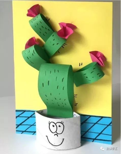怎么可以用白纸做漂亮的仙人掌,超简单的手工仙人掌