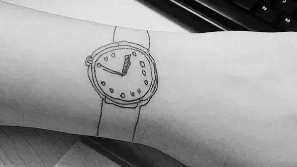 儿时记忆画了个手表,回忆童年手腕上画手表