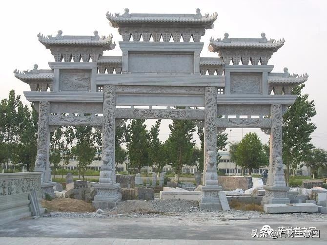 石牌坊石雕图片大全,各样式的石牌坊