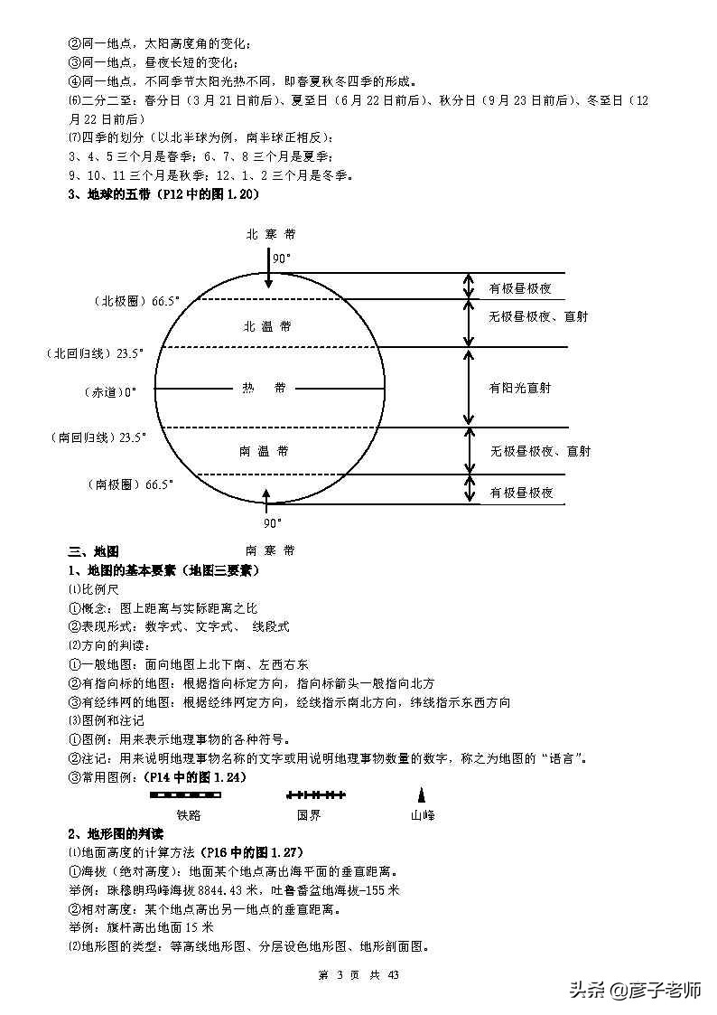 （超详超全）初中地理知识点归纳汇总，七八九年级同学通用