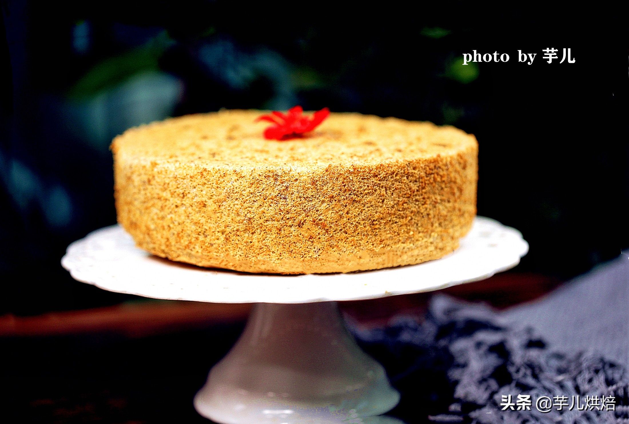 戚风蛋糕的家常做法自己制作,黑麦戚风蛋糕做法