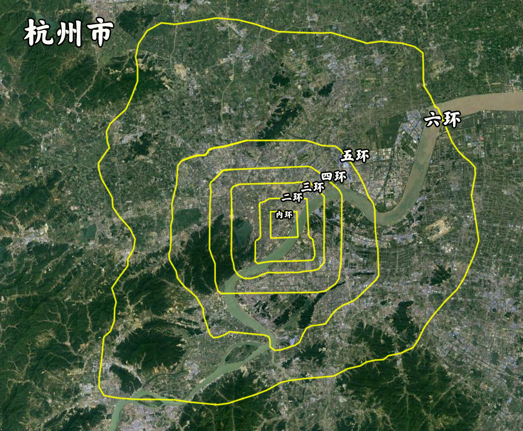同比例面积城市对比,北京五环图对比各大城市