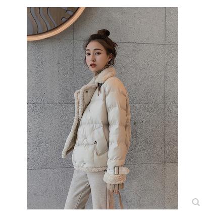 冬季韩版羊羔毛棉服,双面羊羔绒棉服推荐