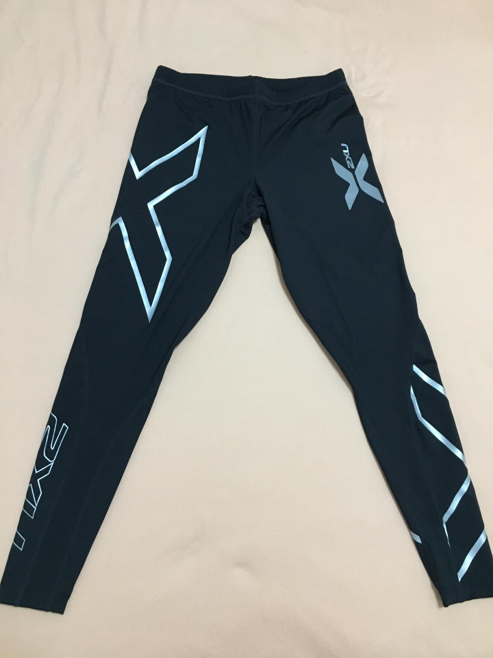 跑步压缩裤2xu燃烧系列,跑步高弹压缩裤半截