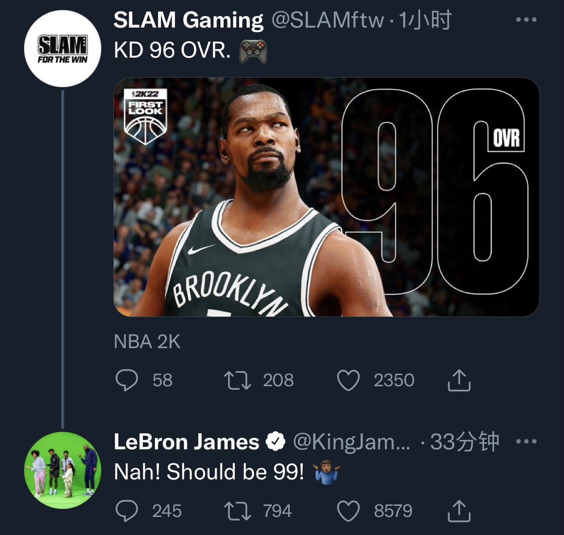 詹姆斯历届2k能力值拿下多少第一,2k队史最佳阵容詹姆斯