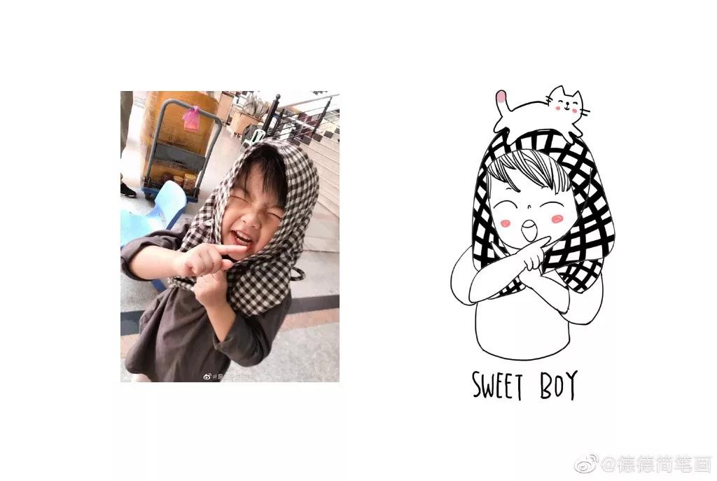 简单清新花卉的简笔画图片大全,唐老鸭简笔画可爱清新小女孩