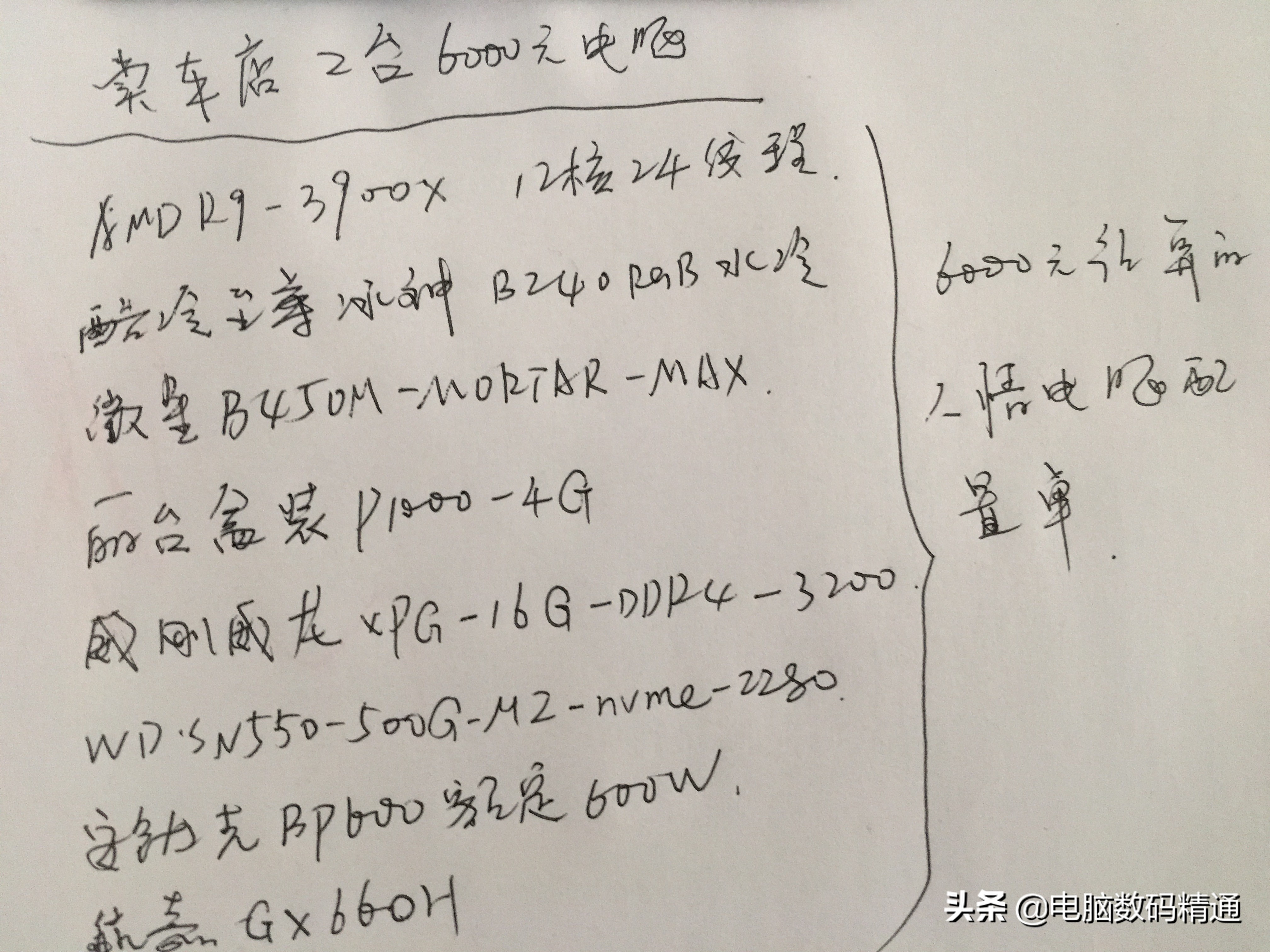 6000元电脑最强组装配置清单全套,6000元电脑最强组装配置单最新