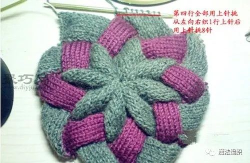 钩针圆形镂空帽子花样图解,简单的老年人毛线帽子织法教程