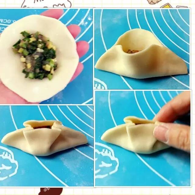 韭菜鸡蛋饺子花样包法图片,饺子多种花样包法图解