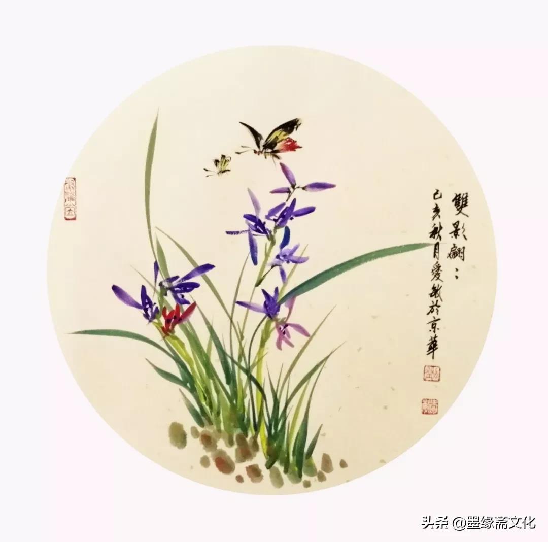 刘忠陵兰花作品欣赏,写实画兰草作品欣赏