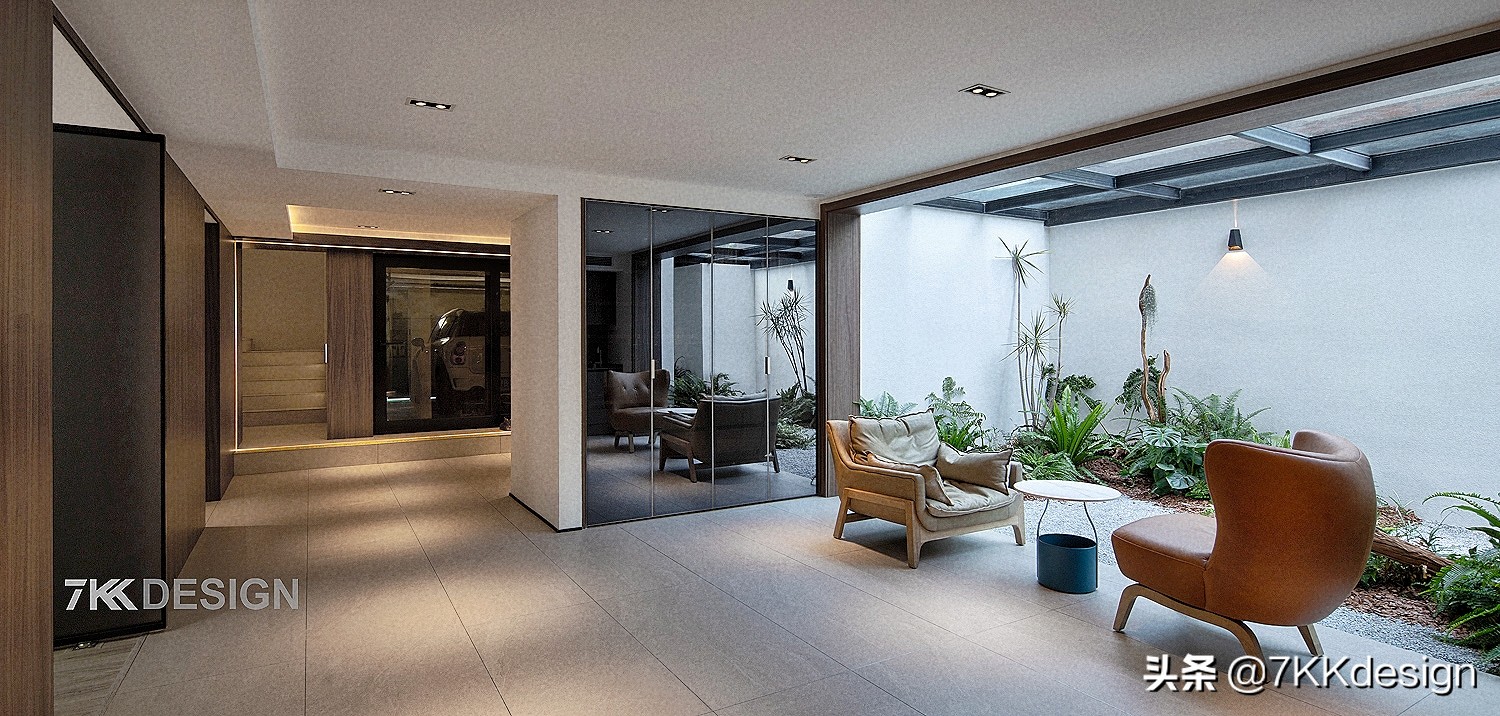 海边联排别墅小院实景现代轻奢,独栋带院子的小别墅年代感